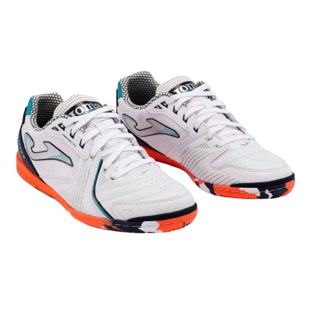 Joma Mens Dribling Dribbling Synthetic Indoor Soccer Sneakers / White/Orange